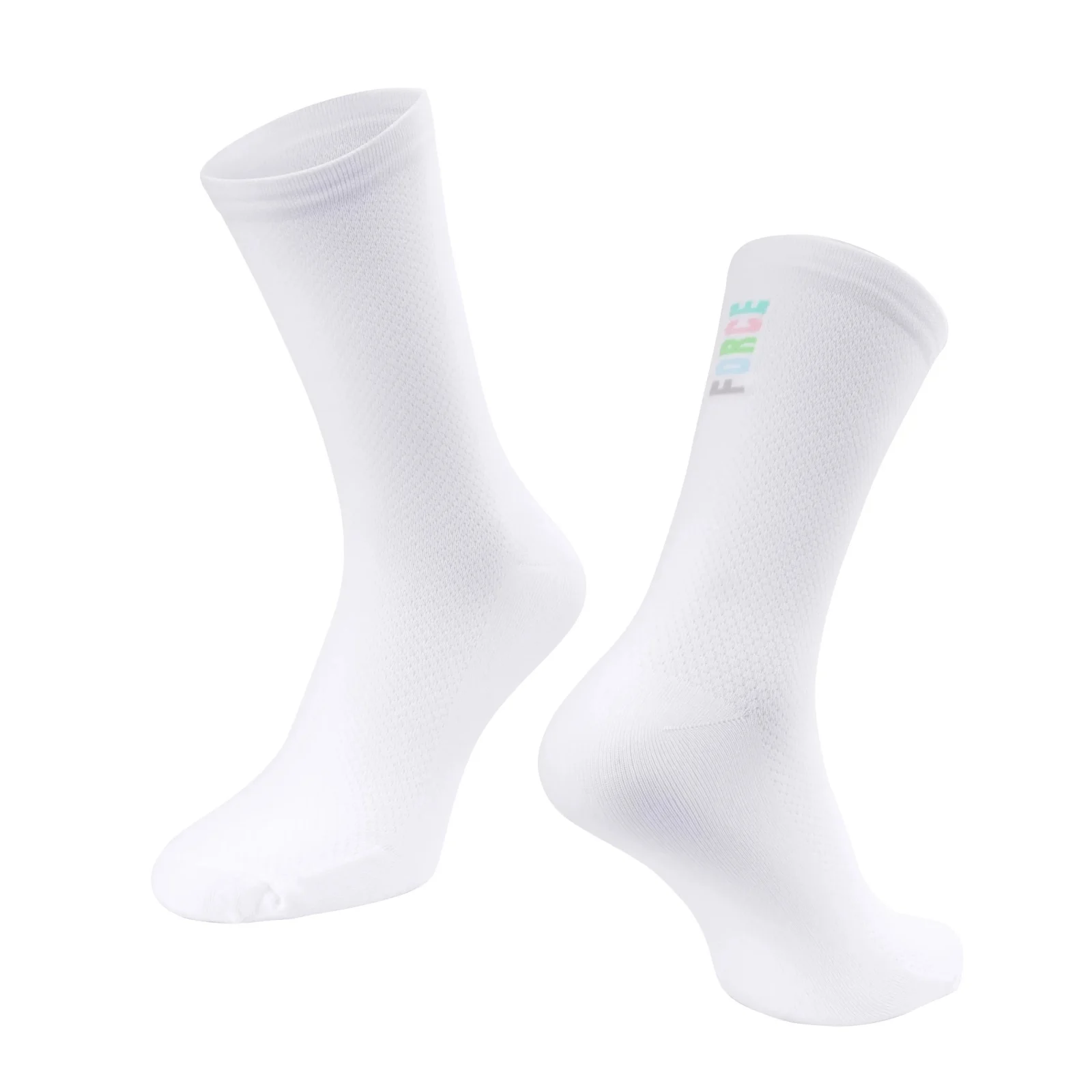 čarape FORCE COLOUR duge, bijele L-XL/42-46
