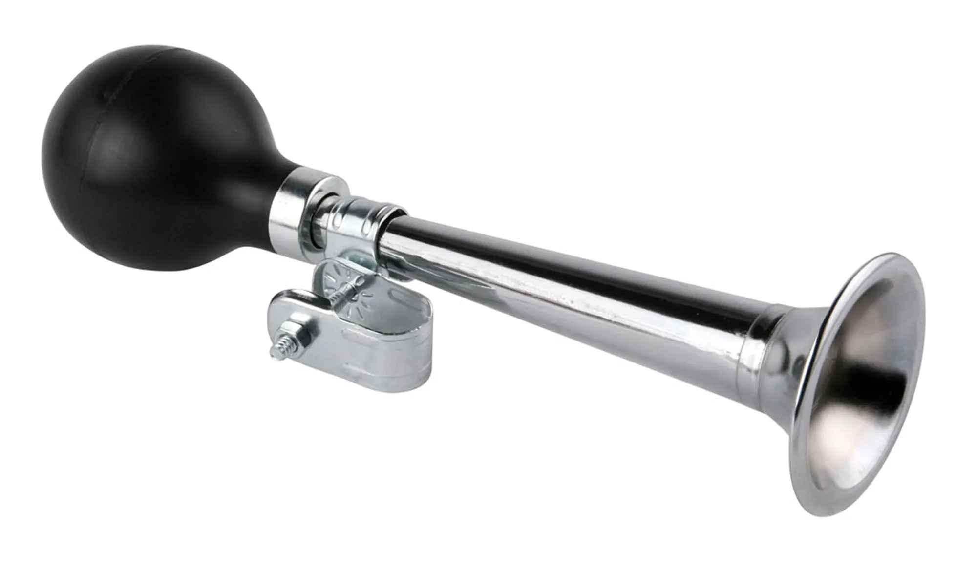 airhorne straight, steel/rubber, chromed
